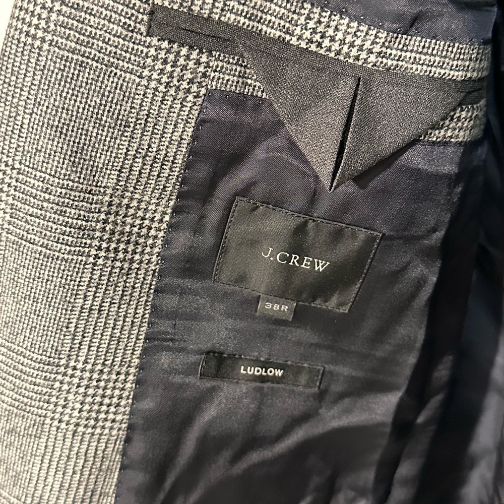 J.Crew Ludlow Glen Plaid Wool Blazer Vitale Barberis Canonico Italian Fabric 38R - Picture 5 of 9